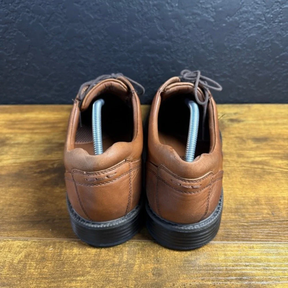Johnston & Murphy‎ XC4 Brown Sheepskin Leather Waterproof Oxfords Mens 10.5M